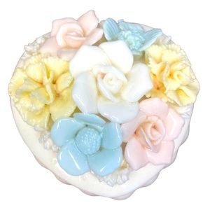 Vintage Ardalt Japan Verithin Lenwile China Heart Shaped Cover Trinket Box